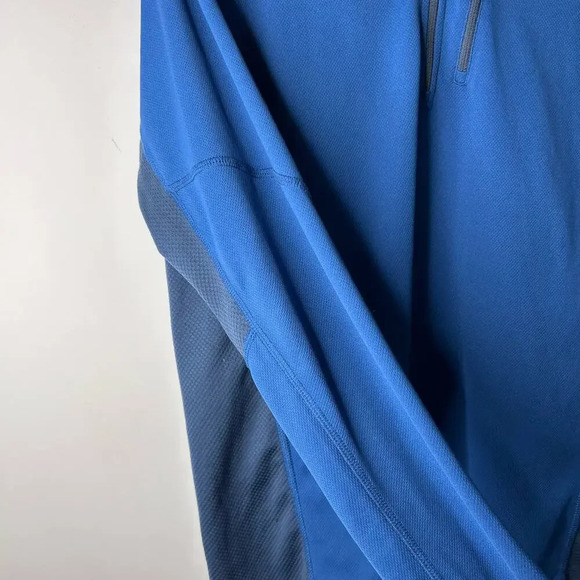 L.L. Bean Mens Ridge Runner 1/4 Zip Blue Long Sleeve Lightweight Outdoors Layer - Picture 5 of 9